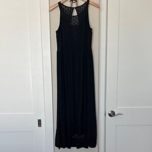 From Anthropology, Lilka XS, Elegant Black Sleeveless Maxi Dress